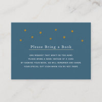 Cartão de Estrelas Brilhantes Douradas Azul Marinh