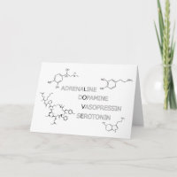 Cartão de Estrutura Química Geek da Ciência do Amo