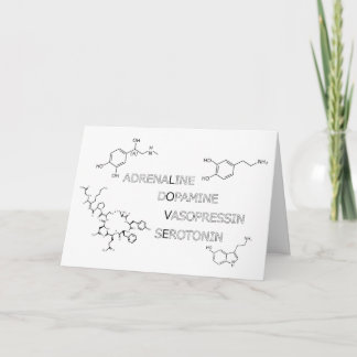Cartão de Estrutura Química Geek da Ciência do Amo