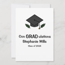 Cartão de Estudante de Graduação ConGRADulations