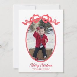 Cartão de etiqueta de Natal em aquarela com fita v