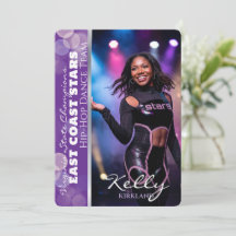 Cartão de Evento de Showcase de Dança com Autógraf