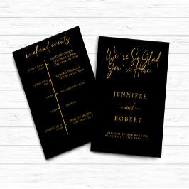 Cartão de eventos de fim de semana de casamento da