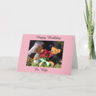 cartão de ex-esposa de aniversário feliz