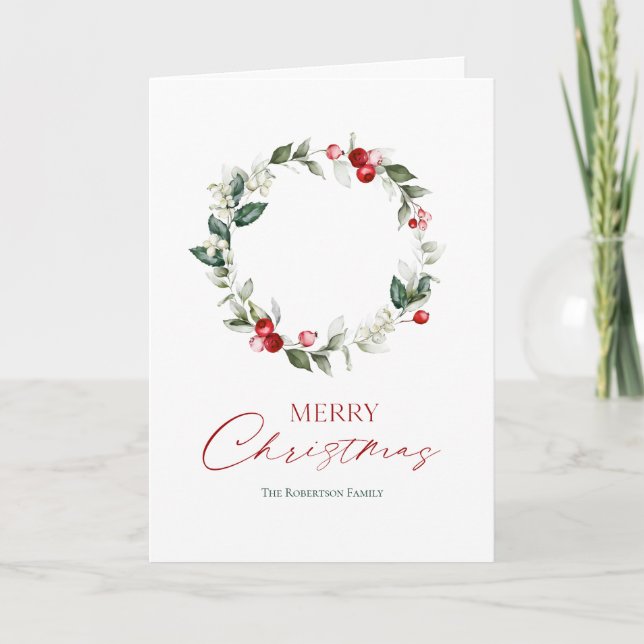 Cartão de exaustão de Natal Elegante (Frente)