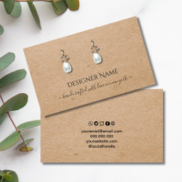 Cartão de Exibição Clássico e de Joias Chic Kraft