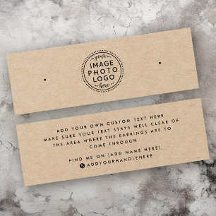 Cartão de exibição de brinco de logotipo person