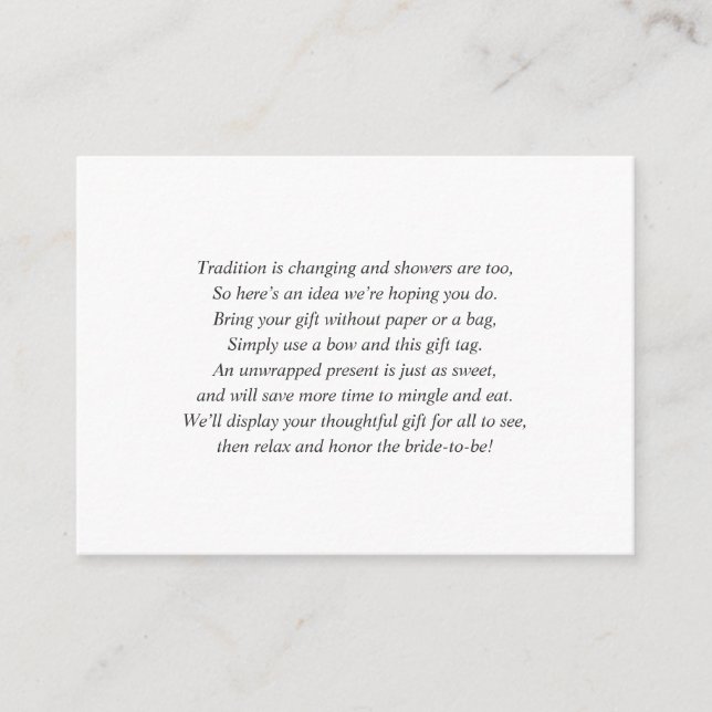 Cartão de exibição de casamento simples branco + e (Frente)