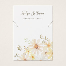 Cartão de exibição de colar de margaridas delicios