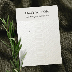 CARTÃO DE EXIBIÇÃO DE COURO BRANCO