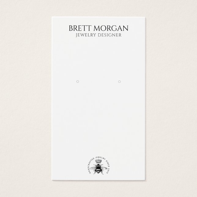 Cartão de Exibição de Joia da Rainha Bee Enarrando (Frente)