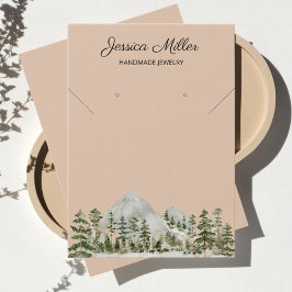 Cartão de Exibição de Joias de Floresta em Aquarel