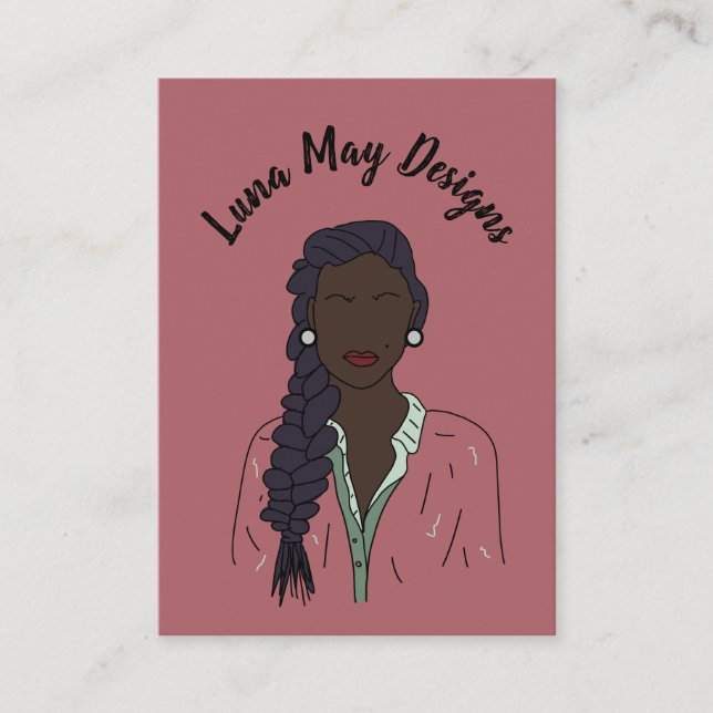 Cartão de Exibição de Joias para Mulheres Chefes M (Frente)