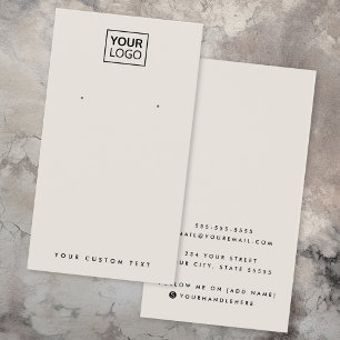 Cartão de exibição de logotipo personalizado de