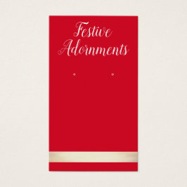 Cartão de exibição de Natal vermelho e Dourado