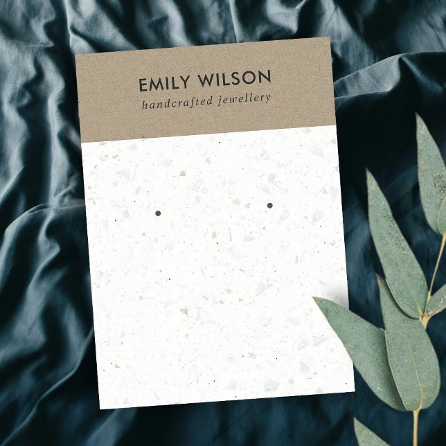 CARTÃO DE EXIBIÇÃO DO ESTUDO BRANCO DO KRAFT TERRA (Criador carregado)