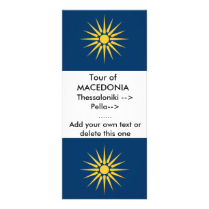 Cartão de Exposição com Bandeira da Macedônia