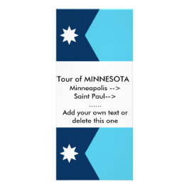 Cartão de Exposição com Bandeira de Minnesota