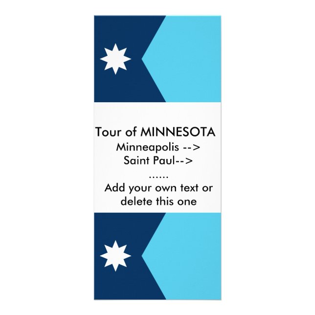 Cartão de Exposição com Bandeira de Minnesota (Frente)