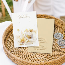 Cartão de Exposição de Brincos de Flor em Ouro Bra