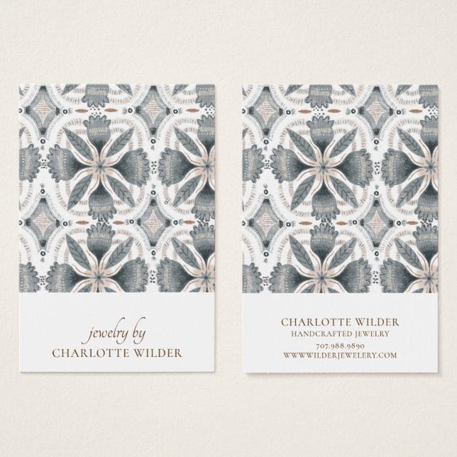 Cartão de Exposição de Brincos de Formas Abstratas (Frente & Verso)