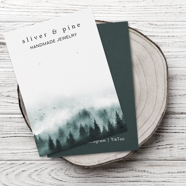 Cartão de Exposição de Brincos Montanha Nebulosa (Misty Mountain Earring Display Card)