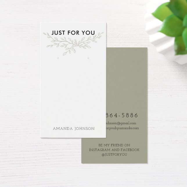 Cartão de Exposição de Brincos Terroso Moderno (Mesa)