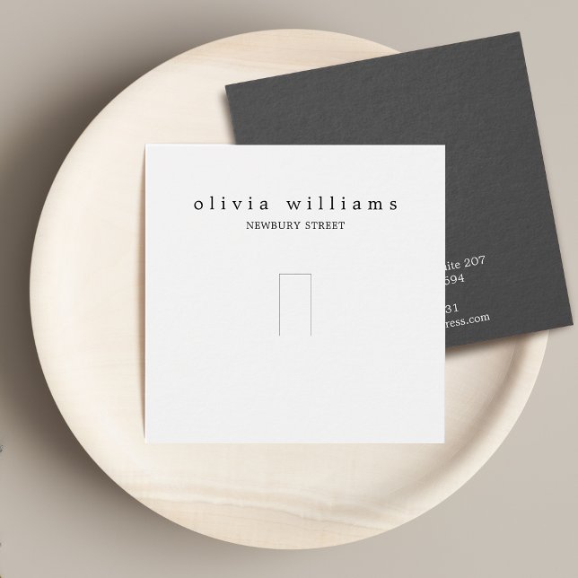 Cartão de Exposição de Joias de Anel Quadrado Bran (Simple Square White Ring Jewelry Display Card)