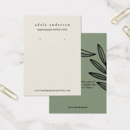 Cartão de Exposição de Joias de Folha Terrosa