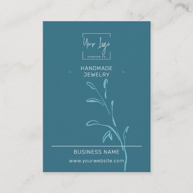 Cartão de Exposição de Joias Social com Código QR  (Frente)