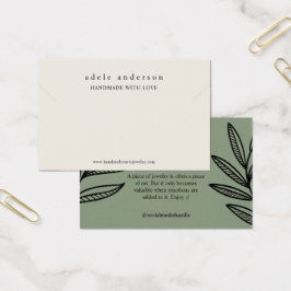 Cartão de Exposição de Pulseira de Jóias com Folha