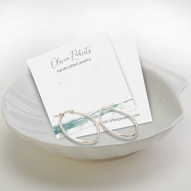 Cartão de Exposição para Brincos Argola com Letra  (Modern Script Hoop Earrings Display Card)