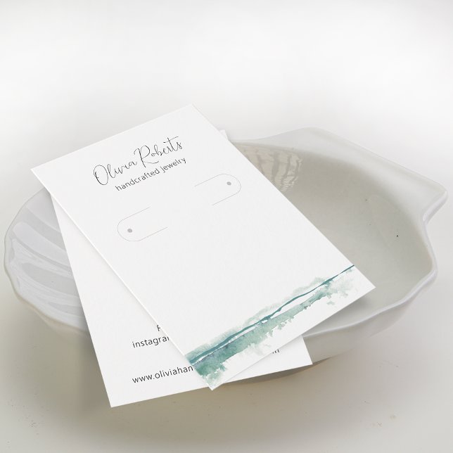 Cartão de Exposição para Brincos Argola com Letra  (Modern Script Hoop Earrings Display Card)