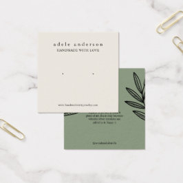 Cartão de Exposição para Brincos de Argola de Folh