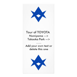 Cartão de Expositor com Bandeira da Cidade de Toyo