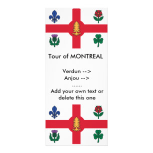 Cartão de Expositor com Bandeira de Montreal, Cana
