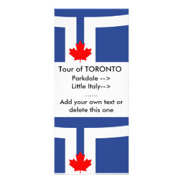 Cartão de Expositor com Bandeira de Toronto
