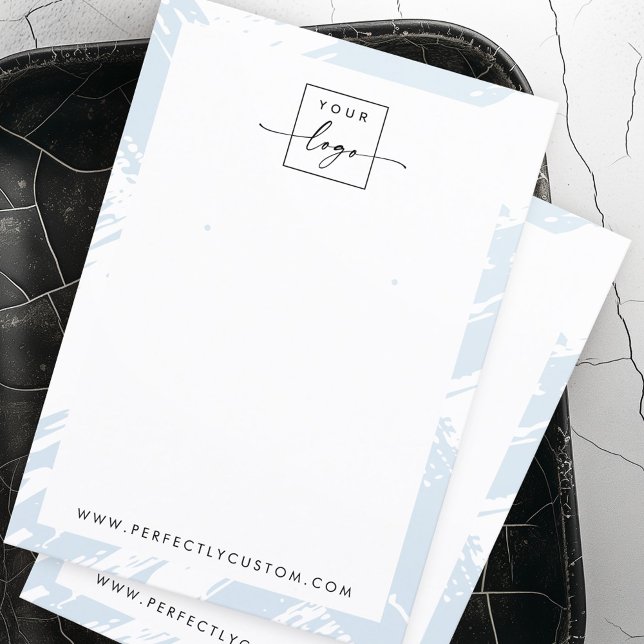 Cartão de expositor de brinco azul-poeirento claro (Light dusty blue brushstrokes earring display card)