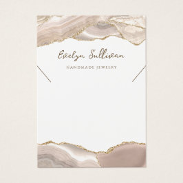 Cartão de expositor de colar de ouro de marfim