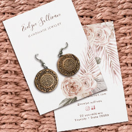 Cartão de expositor de flores de boho