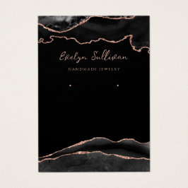 Cartão de expositor de joalharia rosa dourada pret