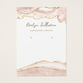 Cartão de expositor de joias de agata com mancha d