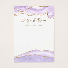 Cartão de expositor de joias de lavanda agate