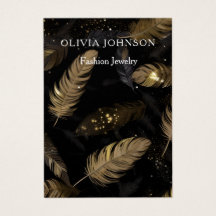 Cartão de expositor de joias de ouro simples e ele