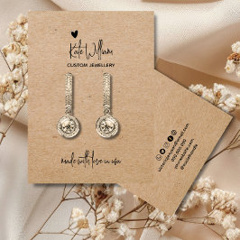 Cartão de expositor de joias de papel kraft para c