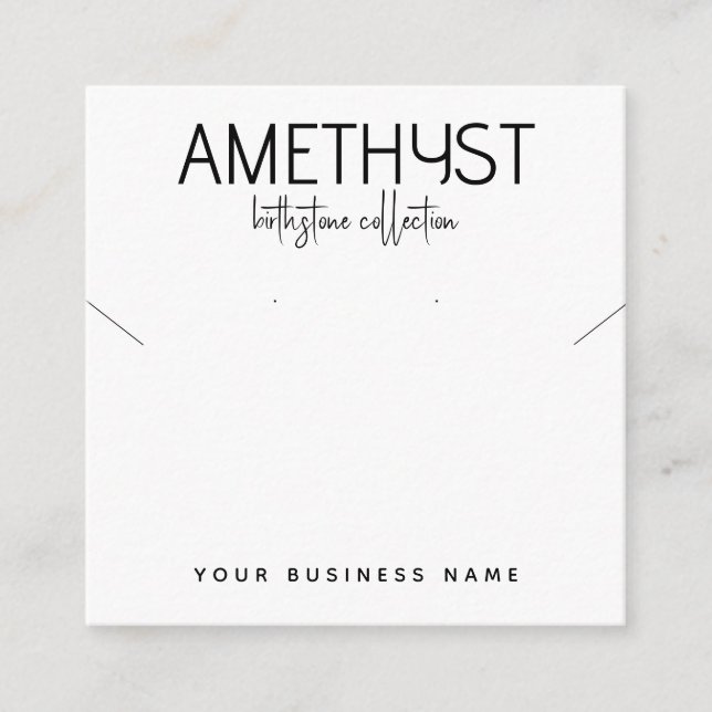 Cartão de expositor de joias minimalistas modernas (Frente)