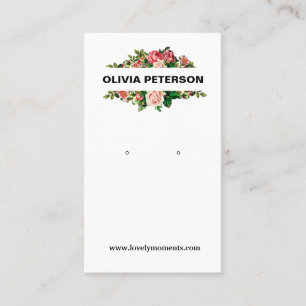 Cartão de expositor de joias Romântica das Flores