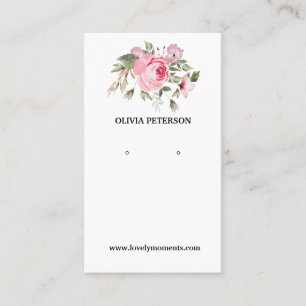 Cartão de expositor de joias Romântica das Flores