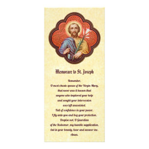 Cartão de Expositor de St. Joseph com Memorare e L