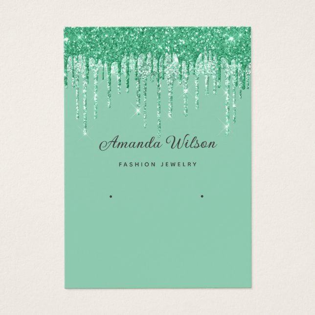 Cartão de expositor verde brilhante moderno Glitte (Frente)